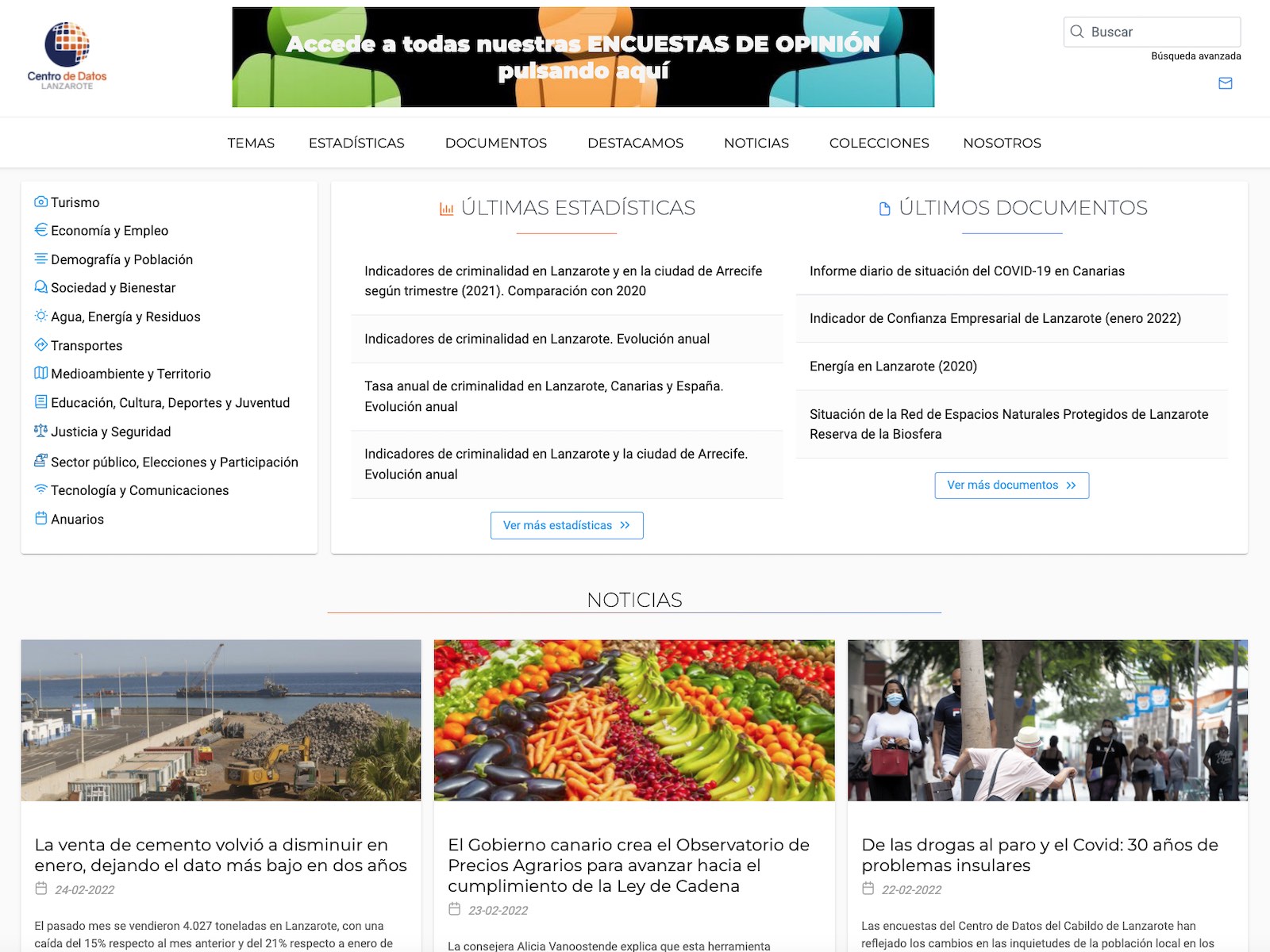 Página web Centro de Datos Lanzarote