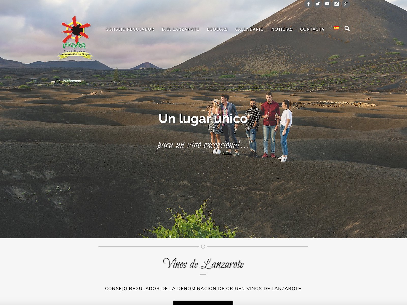 Página web Vinos D.O. Lanzarote