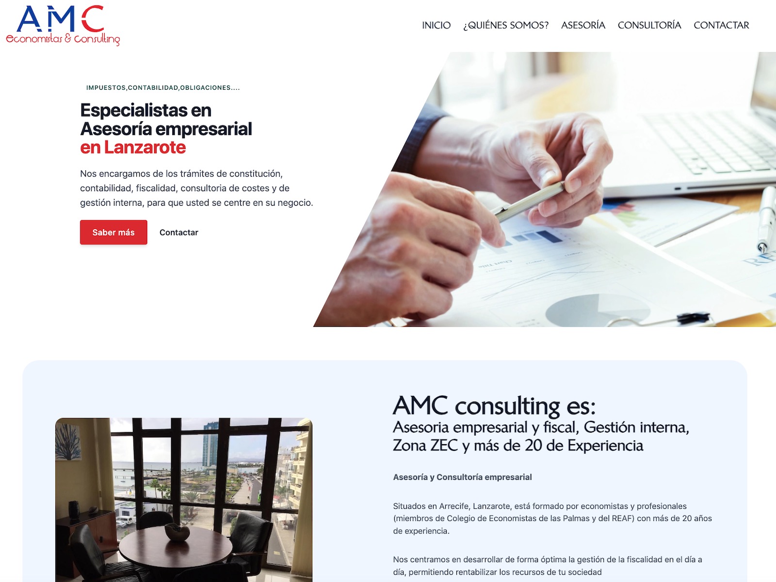 Página web AMC Economistas