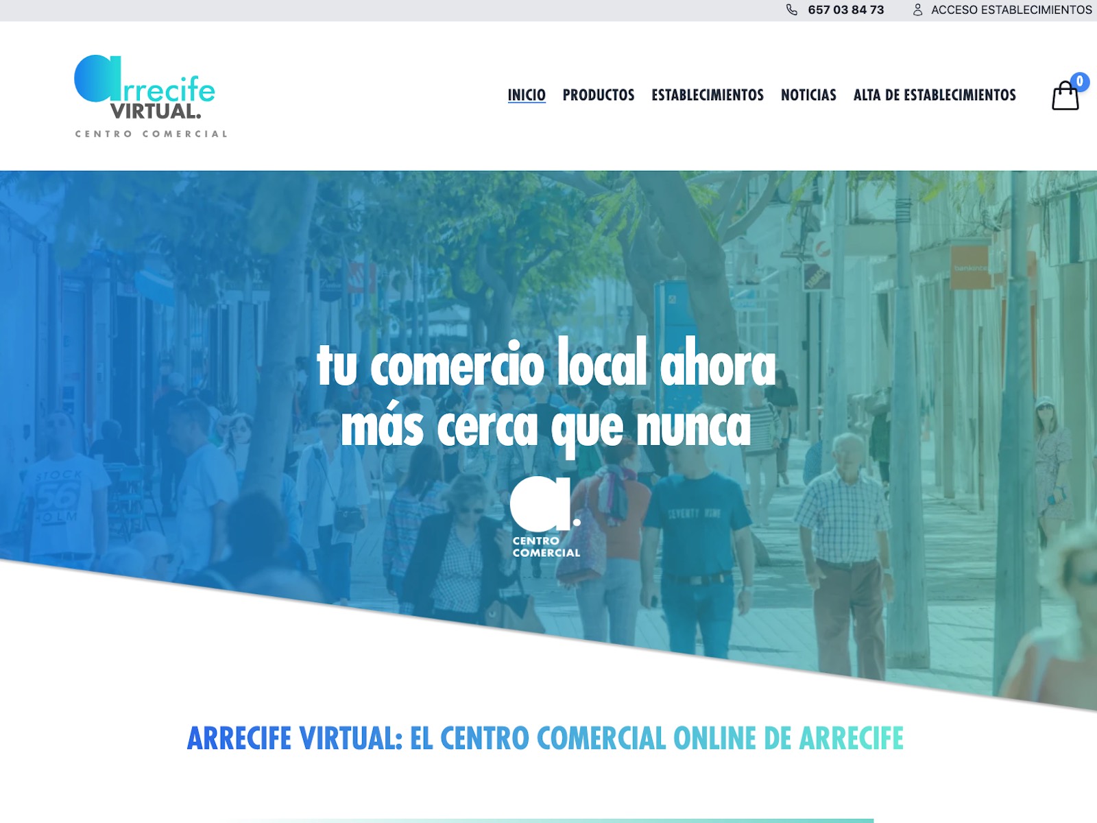 Portal web Arrecife Virtual