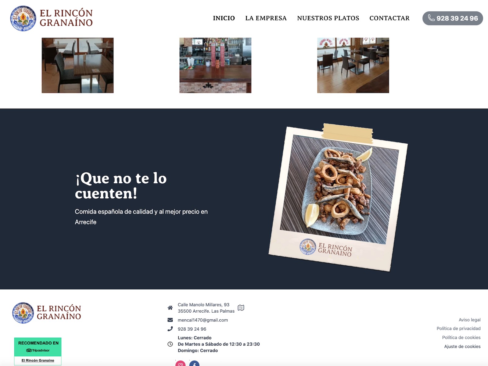 Página web El Rincón Granaino